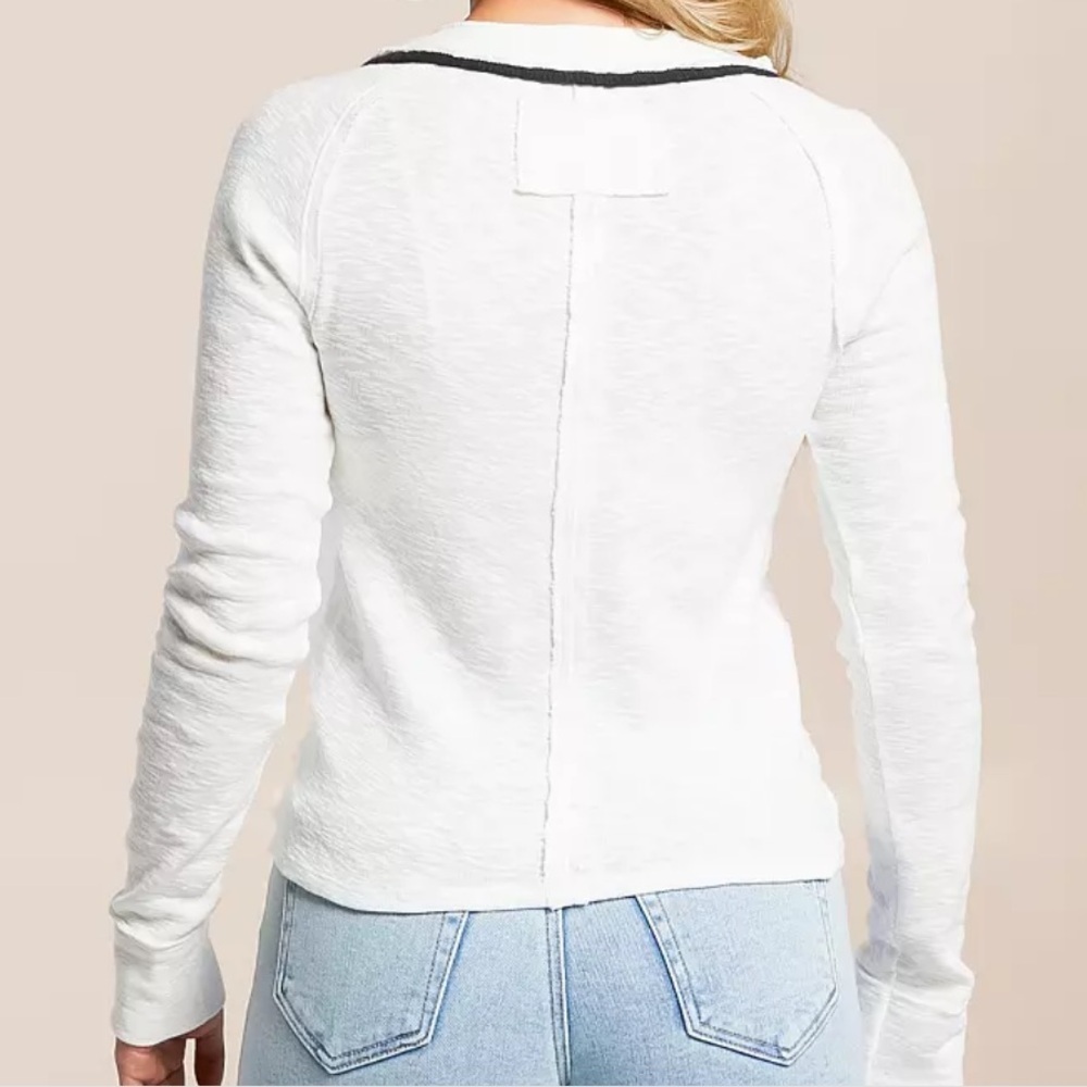 Free People We The Free Tipton Raw Edge Button-Up Top. Size Small. NWOT. - Picture 12 of 12